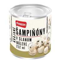ŠAMPIŇÓNY KRÁJANÉ STERILIZOVANÉ 212ml 184g / PP 11